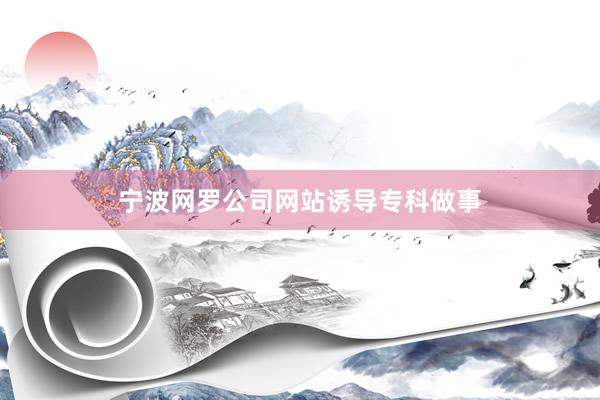 宁波网罗公司网站诱导专科做事